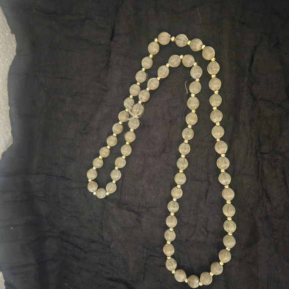 Elegant Gold Beaded Necklace - Picture 1 of 4